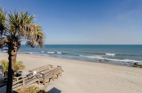 Kure Beach Condo | 2 Bedroom Ocean Front End Unit in Ocean Dunes!