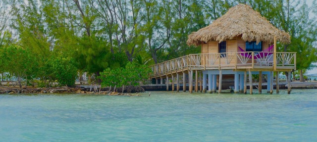 Amazing Ocean Views Bungalow w/Private Patio, A/C, & Walk-In Shower in Dangriga