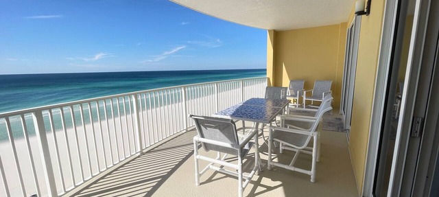 Beautiful Views From Large 6th Floor Balcony at Emerald Isle Resort in Panama City Beach