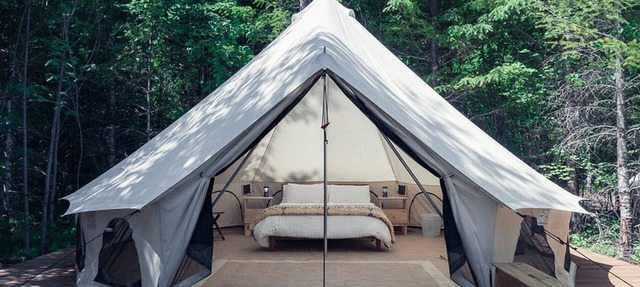 Carson Glamping Escapes in this Wonderful Bell Tent Rental in Washington in Carson