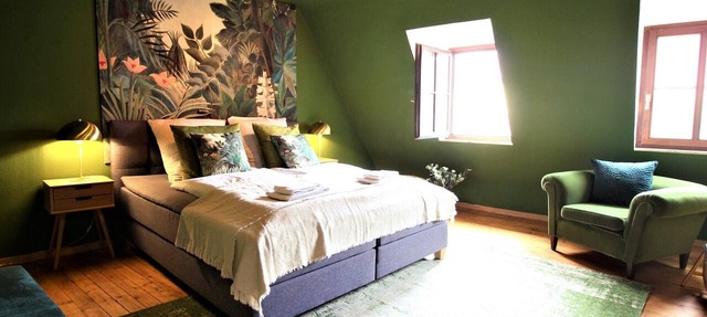 Deluxe-Double room-Green Botanic-Shared Bathroom in Würzburg