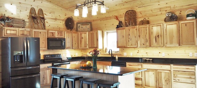 Enjoy privacy in this newly built cabin with spectacular view of North Star Lake in Marcell