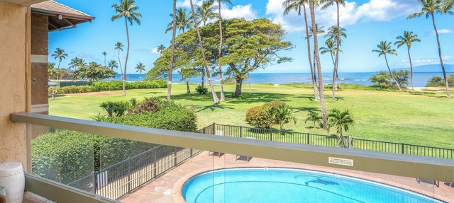 Leinaala Oceanfront #200 2nd Floor unit, Large End Unit, Oceanfront Complex! in Kihei