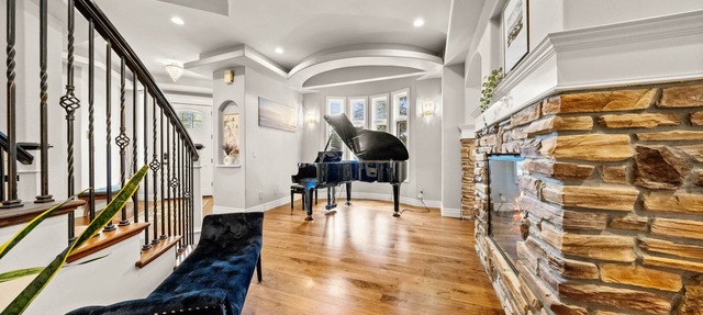 Maison Monroe. Entertainment basement/theater/gym in Denver