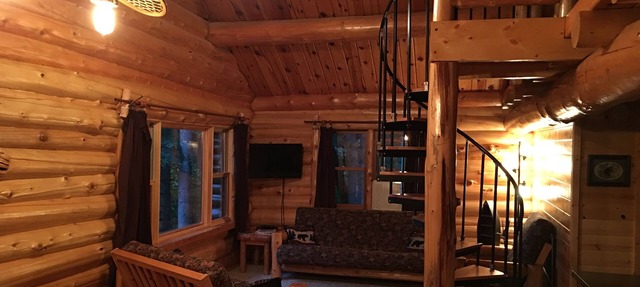 Private, Lake-front Log Cabin, no additional cleaning fees in Marcell