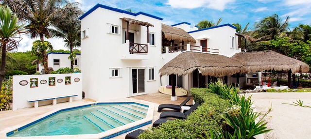 Spacious Beachside Villa with Outstanding Meals, Pool, WiFi – Large Sandy Beach in Tankah Tres