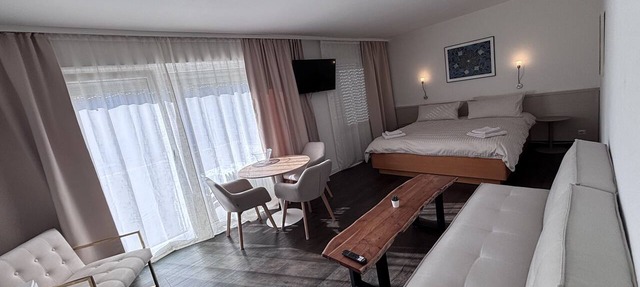 Studio with balcony and a sofa in Leonberg