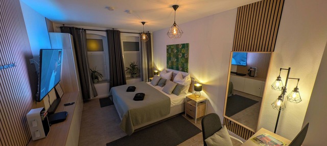 Studio with workplace and balcony in a quiet location close to the city. in Chemnitz