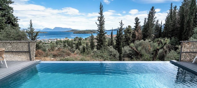 Villa 'Nidri Hills' with Sea View, Wi-Fi and Air Conditioning in Lefkada
